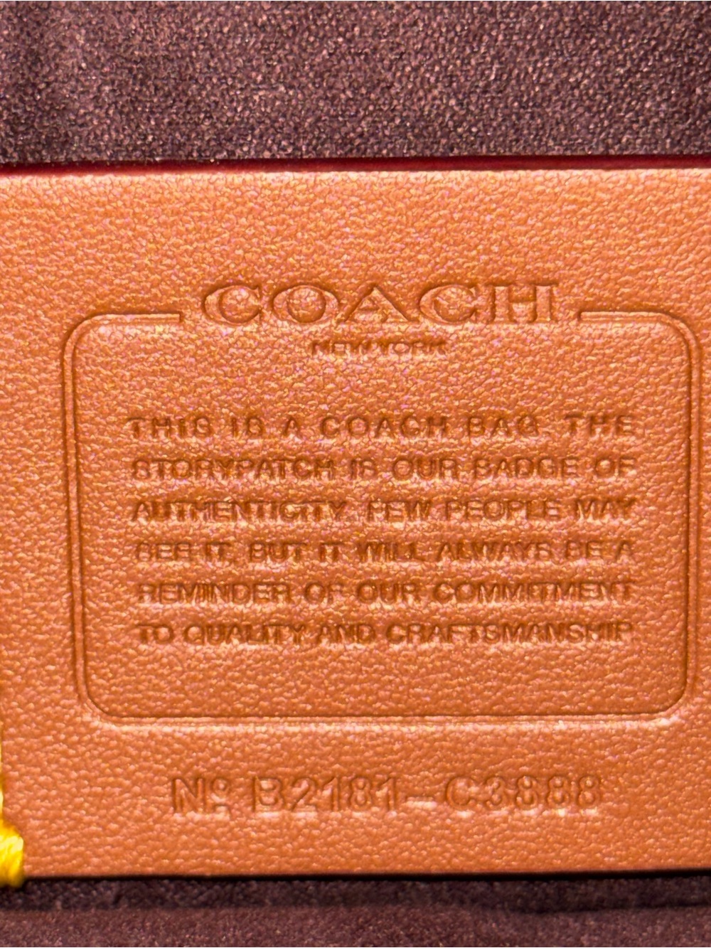 Coach Tabby 26 Hazelnut Leather Crossbody Bag C3888 Missing Shoulder Strap - Picture 4 of 16